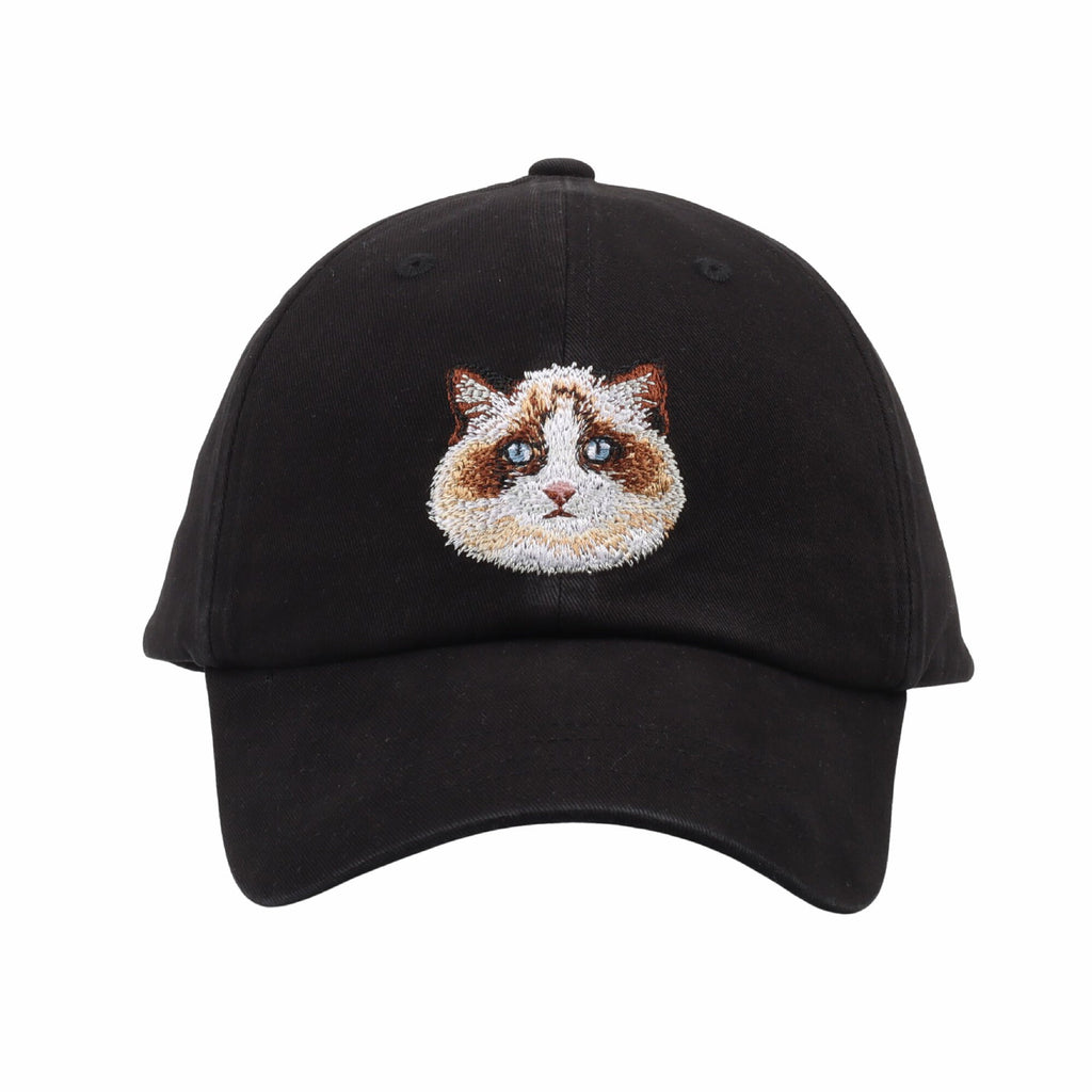 Embroidered Adjustable Hat for Cat Lovers