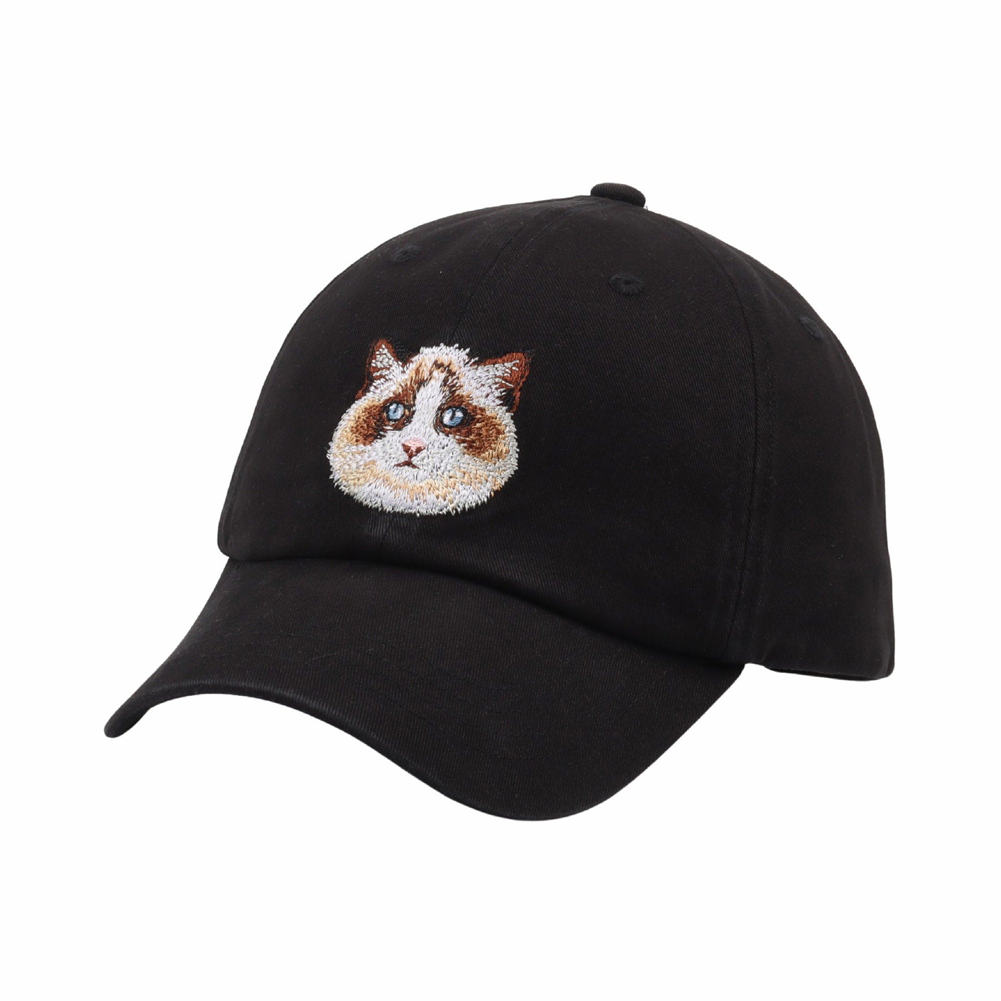 Embroidered Adjustable Hat for Cat Lovers