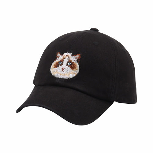 Embroidered Adjustable Hat for Cat Lovers